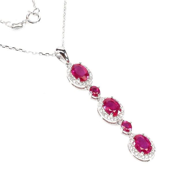 Natural  Red Ruby Necklace