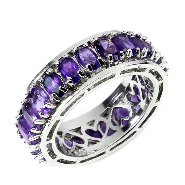 Natural Amethyst Eternity Ring