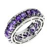 Image 1 : Natural Amethyst Eternity Ring