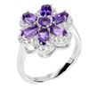Image 1 : Natural Unheated Oval Purple Amethyst Ring