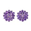 Image 1 : Natural Unheated Round Amethyst earrings