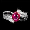Image 1 : Natural  Oval Red  Ruby Ring