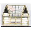 VINTAGE BRASS AND GLASS TRINKET DISPLAY