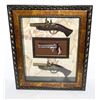 Image 1 : ANTIQUE STYLE FRAMED GUN DISPLAY