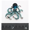 Image 1 : NEW BLUE RHINESTONE OCTOPUS BROCH