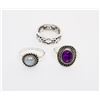 Image 1 : LOT OF 3 NEW SIZE 8 FASHION RINGS