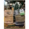 Image 1 : Pallet full of new assorted fishing gear - Panco gel sinker, Panco monofilament fishing line, box of