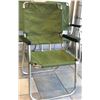 Image 2 : Group of 3 portable military green foldable chairs