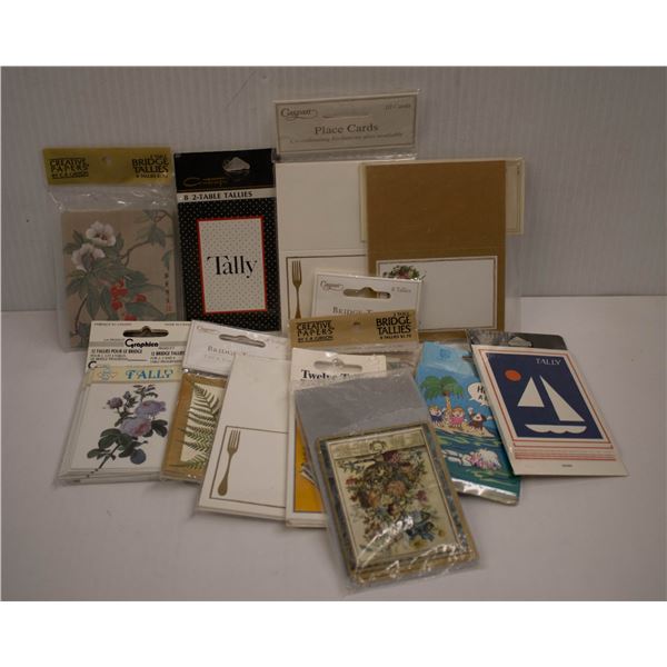 VINTAGE SEALED TABLE TALLY'S