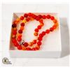 Image 1 : CARNELIAN KNOTTED NECKLACE 18"