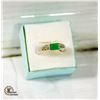 Image 1 : EMERALD RING STAMPED .925 SIZE 8 3/4