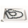 Image 1 : BLACK SHELL PEARL NECKLACE 20"