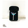 Image 1 : TEAL/BLUE & CLEARÿDRAGONFLY RHINESTONE