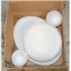 Image 1 : VINTAGE MILK GLASS PLATTER, BOWLS AND