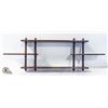 Image 1 : VINTAGE WOOD DISPLAY SHELF 12" X 36" X 4.5"