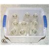 Image 1 : VINTAGE GLASS MILK BOTTLES 9 PCS