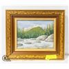 Image 1 : VINTAGE ORIGINAL FRAMED ART OIL "MALIGUE VALLEY"