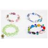 Image 1 : FOUR BLOWN GLASS STRETCH BRACELETSÿ