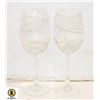 Image 1 : CRYSTAL ETCHED WINE GLASSES