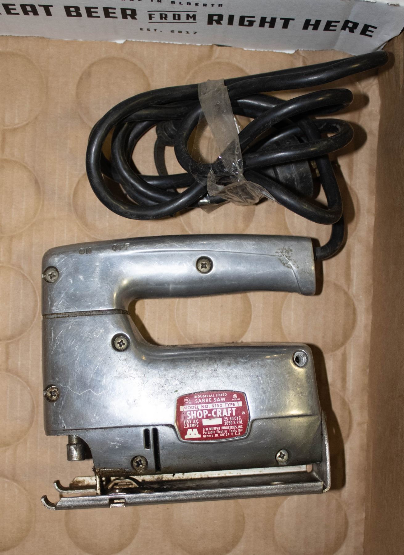 VINTAGE SHOPCRAFT SABRE SAW- MODEL 9150