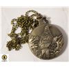 #135 BRAND NEW POCKET WATCH WITH EAGLE SCENE ON