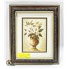 Image 1 : VINTAGE BOTANCIAL WHITE BOUQUET IN VASE PRINT