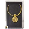 Image 1 : GOLDTONE SPIRAL NECKLACE  18" EXTENDS TO 20