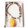 Image 1 : MOOKITE JASPER RHINESTONE NECKLACE 20"