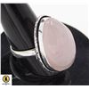 Image 1 : #28-NATURAL PINK ROSE QUARTZ RING SIZE 8