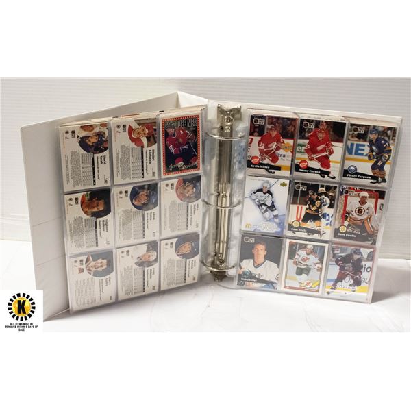 69 PAGE BINDER OF ASSORTED HOCKEY CARDS
