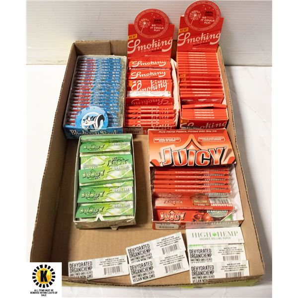 FLAT OF ASSORTED ROLLING PAPERS