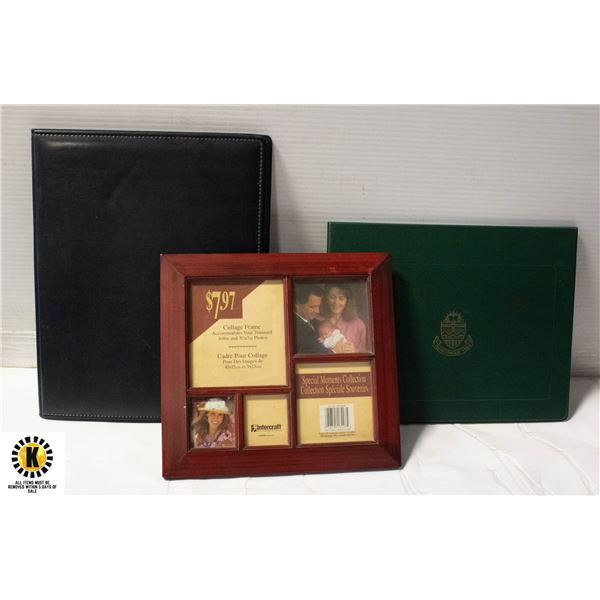 2 DISPLAY FOLDERS WITH PICTURE FRAME