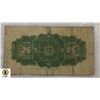 Image 2 : 1923 CANADA 25 "SHINEPLASTER" CENT BILL