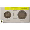 Image 1 : 1919 CANADA 50 AND 25 CENT 92.5% SILVER COINS