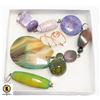 Image 1 : BOX LOT OF GEMSTONE PENDANT OR KEY CHAIN DANGLES