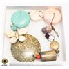 Image 1 : BOX LOT OF GEMSTONE PENDANT OR KEY CHAIN DANGLES