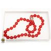 Image 1 : RED CHALCEDONY NECKLACE 18"