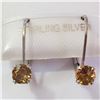 Image 1 : JP1005-270 SILVER CITRINE(0.5CT) EARRINGS