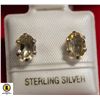 Image 1 : JP1005-280 SILVER CITRINE EARRINGS