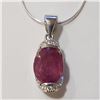 Image 1 : JP1005-257 SILVER RUBY NECKLACE
