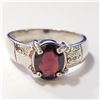 Image 1 : JP1005-263 SILVER GARNET RING