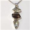 Image 1 : JP1005-252 SILVER GEMSTONE NECKLACE