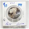Image 1 : USA 1/4 TROY OUNCE .999 PURE SILVER COIN.