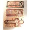 Image 1 : LOT OF 3 CANADIAN $2.00 BANKNOTES, 1974,