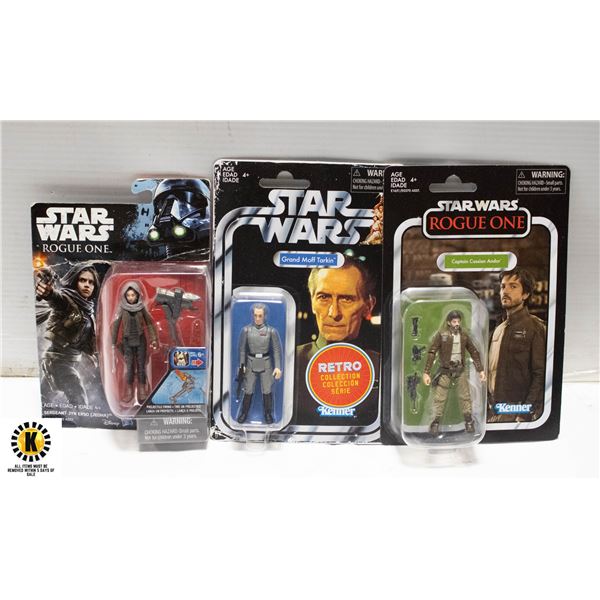 STAR WARS ACTION FIGURES (NEW) THREE