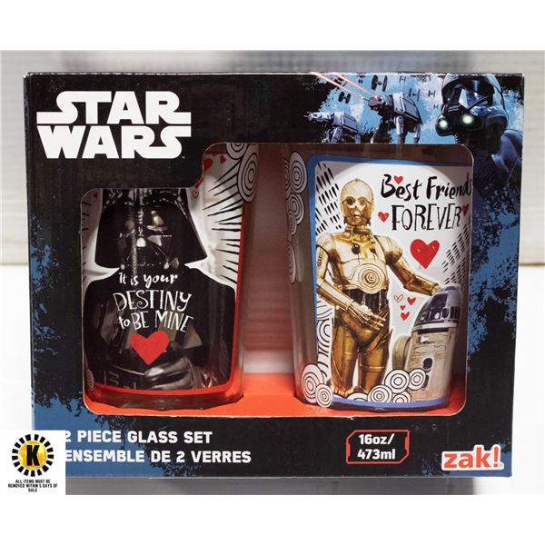 STAR WARS VALENTINES GLASS SET