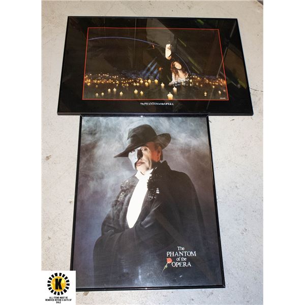 2 PHANTOM OF THE OPERA PICTURES 22"X34" & 22"X2