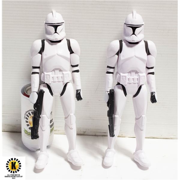 TWO 12 INCH CLONE WARS STORMTROOPERS