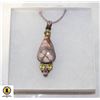 Image 1 : PICASSO JASPER, PINK TOPAZ, CITRINE NECKLACE 18"