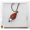 Image 1 : CARNELIAN, CITRINE, BLACK ONYX NECKLACE 21"
